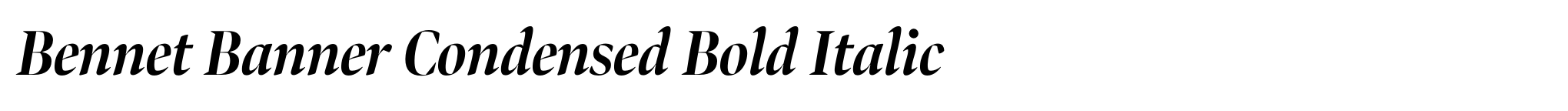 Bennet Banner Condensed Bold Italic image